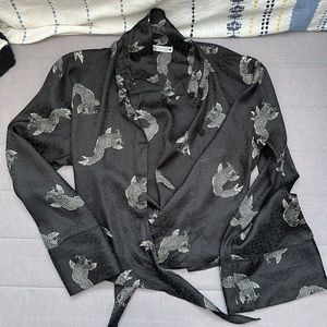 Zara printed silk shirt
